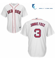 Mens Majestic Boston Red Sox 3 Jimmie Foxx Replica White Home Cool Base MLB Jersey