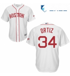 Mens Majestic Boston Red Sox 34 David Ortiz Authentic White New Alternate Home Cool Base MLB Jersey