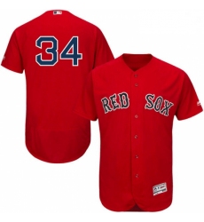 Mens Majestic Boston Red Sox 34 David Ortiz Red Alternate Flex Base Authentic Collection MLB Jersey