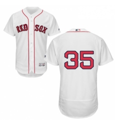 Mens Majestic Boston Red Sox 35 Steven Wright White Home Flex Base Authentic Collection MLB Jersey