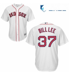 Mens Majestic Boston Red Sox 37 Bill Lee Replica White Home Cool Base MLB Jersey