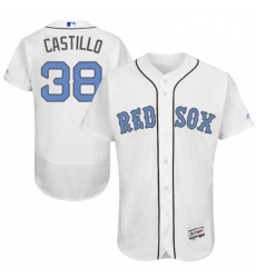 Mens Majestic Boston Red Sox 38 Rusney Castillo Authentic White 2016 Fathers Day Fashion Flex Base MLB Jersey