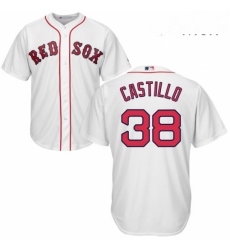 Mens Majestic Boston Red Sox 38 Rusney Castillo Replica White Home Cool Base MLB Jersey
