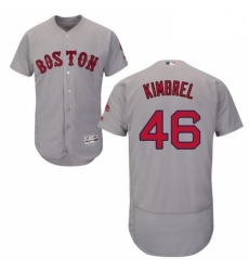 Mens Majestic Boston Red Sox 46 Craig Kimbrel Grey Road Flex Base Authentic Collection MLB Jersey