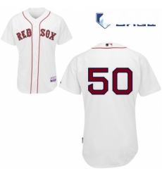 Mens Majestic Boston Red Sox 50 Mookie Betts Replica White Home Cool Base MLB Jersey