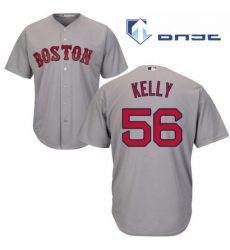 Mens Majestic Boston Red Sox 56 Joe Kelly Replica Grey Road Cool Base MLB Jersey