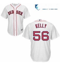 Mens Majestic Boston Red Sox 56 Joe Kelly Replica White Home Cool Base MLB Jersey