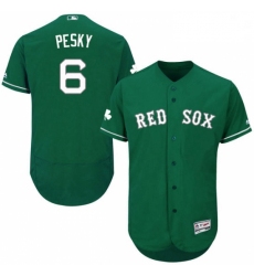 Mens Majestic Boston Red Sox 6 Johnny Pesky Green Celtic Flexbase Authentic Collection MLB Jersey