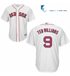 Mens Majestic Boston Red Sox 9 Ted Williams Replica White Home Cool Base MLB Jersey