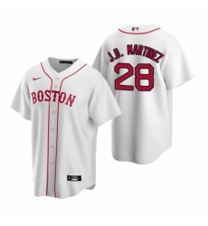 Mens Nike Boston Red Sox 28 JD Martinez White Alternate Stitched Baseball Jersey