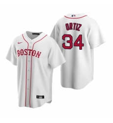 Mens Nike Boston Red Sox 34 David Ortiz White Alternate Stitched Baseball Jerse