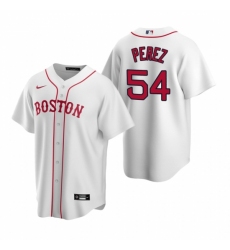 Mens Nike Boston Red Sox 54 Martin Perez White Alternate Stitched Baseball Jersey