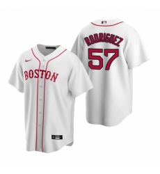 Mens Nike Boston Red Sox 57 Eduardo Rodriguez White Alternate Stitched Baseball Jersey