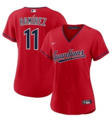 Women Cleveland Guardians 11 Jose Ramirez Stitched Baseball Jersey