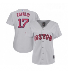 Womens Boston Red Sox 17 Nathan Eovaldi Replica Grey Road Baseball Jersey 