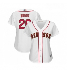 Womens Boston Red Sox 26 Wade Boggs Authentic White 2019 Gold Program Cool Base Baseball Jersey