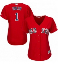 Womens Majestic Boston Red Sox 1 Bobby Doerr Replica Red Alternate Home MLB Jersey