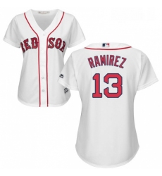 Womens Majestic Boston Red Sox 13 Hanley Ramirez Replica White Home MLB Jersey