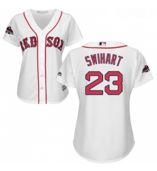 Womens Majestic Boston Red Sox 23 Blake Swihart Authentic White Home 2018 World Series Champions MLB Jersey