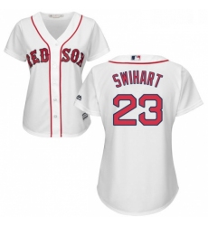 Womens Majestic Boston Red Sox 23 Blake Swihart Replica White Home MLB Jersey