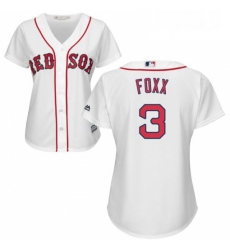 Womens Majestic Boston Red Sox 3 Jimmie Foxx Replica White Home MLB Jersey