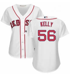 Womens Majestic Boston Red Sox 56 Joe Kelly Replica White Home MLB Jersey