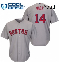 Youth Majestic Boston Red Sox 14 Jim Rice Authentic Grey Road Cool Base MLB Jersey
