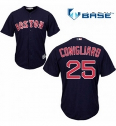 Youth Majestic Boston Red Sox 25 Tony Conigliaro Authentic Navy Blue Alternate Road Cool Base MLB Jersey 
