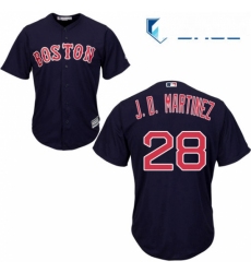 Youth Majestic Boston Red Sox 28 J D Martinez Authentic Navy Blue Alternate Road Cool Base MLB Jersey 