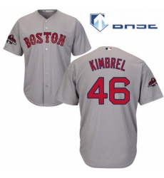Youth Majestic Boston Red Sox 46 Craig Kimbrel Authentic Grey Road Cool Base 2018 World Series Champions MLB Jersey