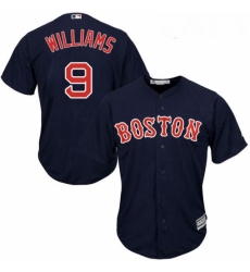 Youth Majestic Boston Red Sox 9 Ted Williams Authentic Navy Blue Alternate Road Cool Base MLB Jersey