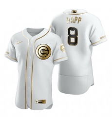 Chicago Cubs 8 Andre Dawson White Nike Mens Authentic Golden Edition MLB Jersey
