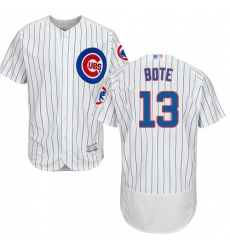 Cubs 13 David Bote White Flexbase Authentic Collection Stitched Baseball Jersey