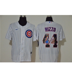 Cubs 44 Anthony Rizzo White Nike Cool Base Player Jersey