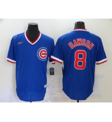 Cubs 8 Andre Dawson Royal Nike Throwback Jersey