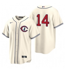 Men Chicago Cubs 14 Ernie Banks 2022 Cream Field Of Dreams Cool Base Stitched Baseball Jersey