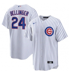 Men Chicago Cubs 24 Cody Bellinger White Cool Base Stitched Baseball Jersey