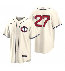Men Chicago Cubs 27 Seiya Suzuki 2022 Cream Field Of Dreams Cool Base Stitched Baseball Jersey