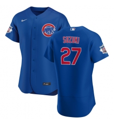 Men Chicago Cubs #27 Seiya Suzuki Men Nike Royal Alternate 2020 Flex Base Player Jersey