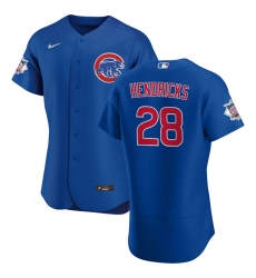 Men Chicago Cubs 28 Kyle Hendricks Men Nike Royal Alternate 2020 Flex Base Player Jersey