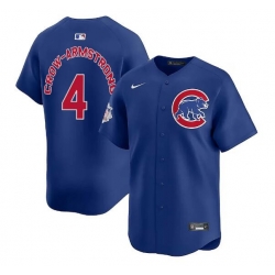 Men Chicago Cubs 4 Pete Crow Armstrong Royal Limited Stitched Baseball Jersey