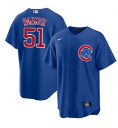Men Chicago Cubs 51 Eric Hosmer Royal Cool Base Stitched Jersey