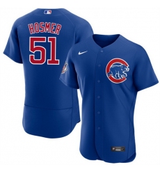 Men Chicago Cubs 51 Eric Hosmer Royal Flex Base Stitched Baseball Jersey