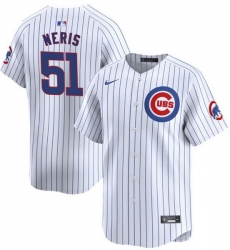 Men Chicago Cubs 51 H E9ctor Neris White Cool Base Stitched Baseball Jersey