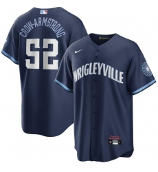 Men Chicago Cubs #52 Pete Crow-Armstrong Blue City Connect Wrigleyville Nike Stitched MLB jersey