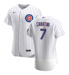 Men Chicago Cubs 7 Victor Caratini Men Nike White Home 2020 Flex Base Player Jersey