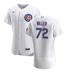 Men Chicago Cubs 72 Tyson Miller Men Nike White Home 2020 Flex Base Player Jersey