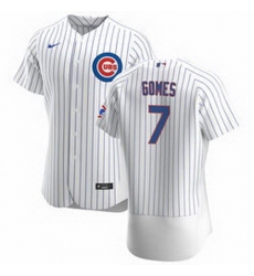 Men Chicago Cubs 7Yan Gomes White Flex Base Stitched jersey