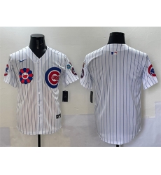 Men Chicago Cubs Blank White 2025 Tokyo Series Limited Stitched Baseball Jersey Men Chicago Cubs Blank White 2025 Tokyo Series Limited Stitched Baseball Jersey
