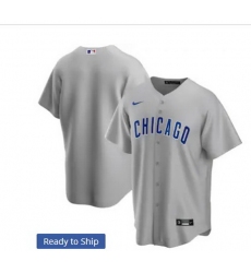 Men Chicago Cubs Nike Gray Blank Jersey